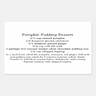 Pumpkin Pudding Dessert Stickers
