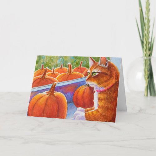 Pumpkin Pumpkin Cat Card