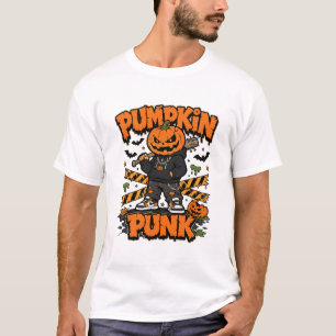 Pumpkin Punk Halloween Street Monster T-Shirt