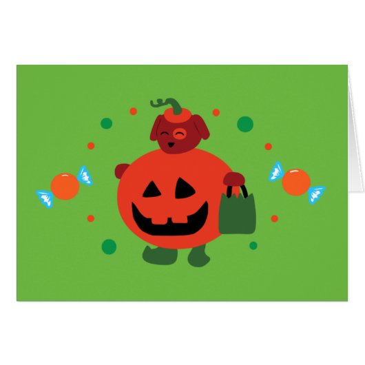 Pumpkin Puppy Cards (Front Horizontal)