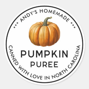 Pumpkin puree label