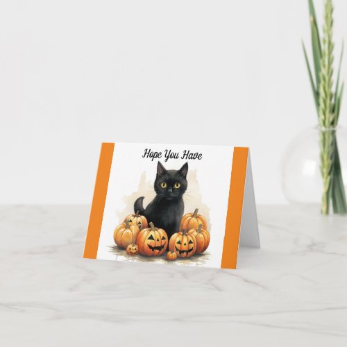 Pumpkin Purrfect Halloween Greeting Card