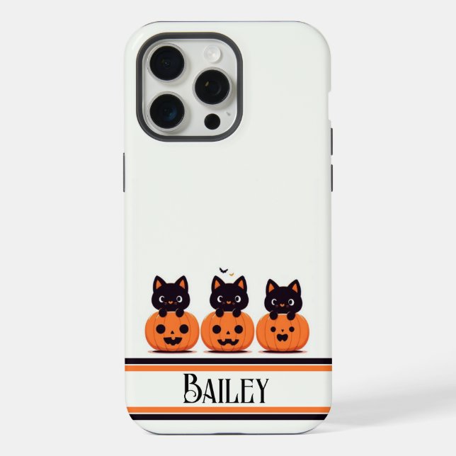 Pumpkin Purrfection Iphone Case (Back)