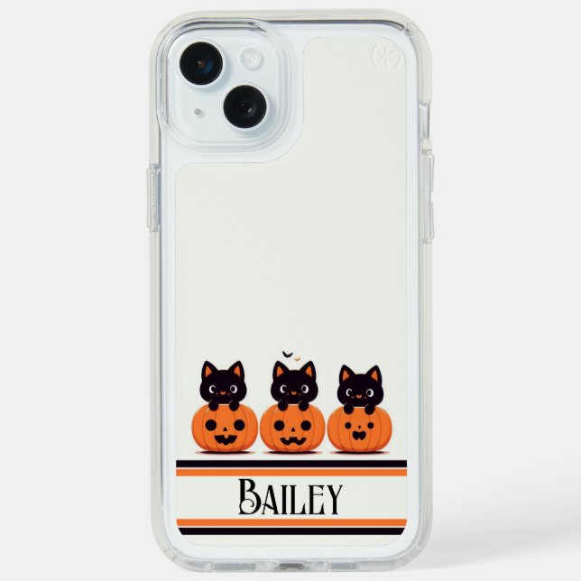 Pumpkin Purrfection Speck iPhone Case (Front (White))
