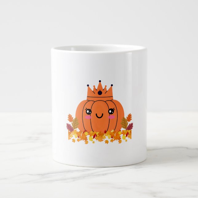 Pumpkin Queen | Fall Aesthetic Halloween Shirt Giant Coffee Mug (Front)