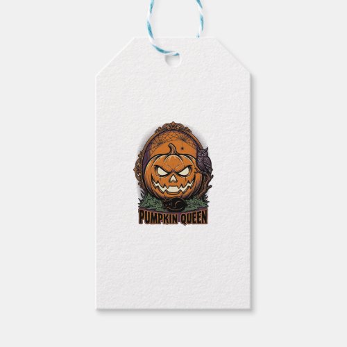 Pumpkin Queen Shirt Vintage Halloween Jack O Lante Gift Tags