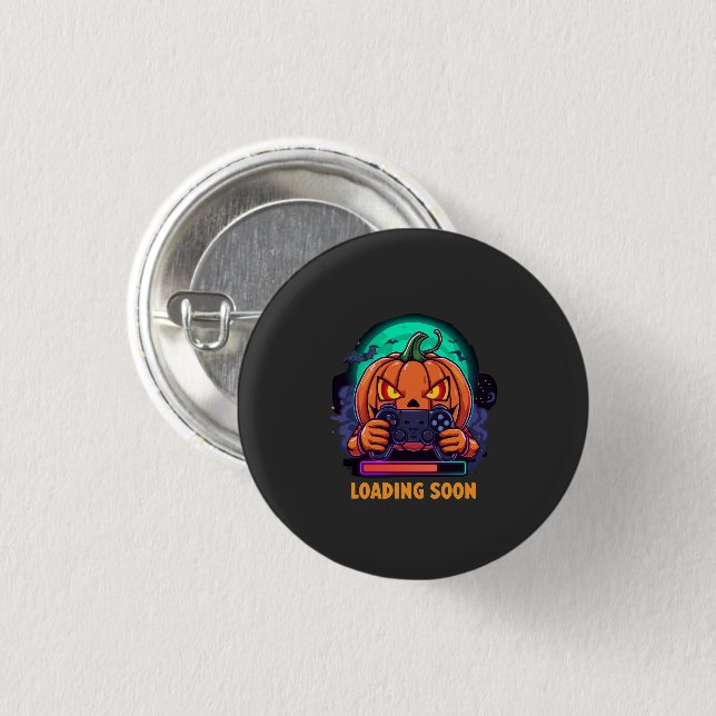 Pumpkin Quest Gamer Loading Design Button (Front & Back)