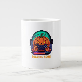 Pumpkin Quest Gamer Loading Design Giant Coffee Mug