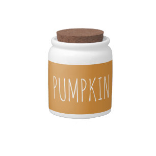 Pumpkin Rae Dunn Inspired Storage Jar Candy
