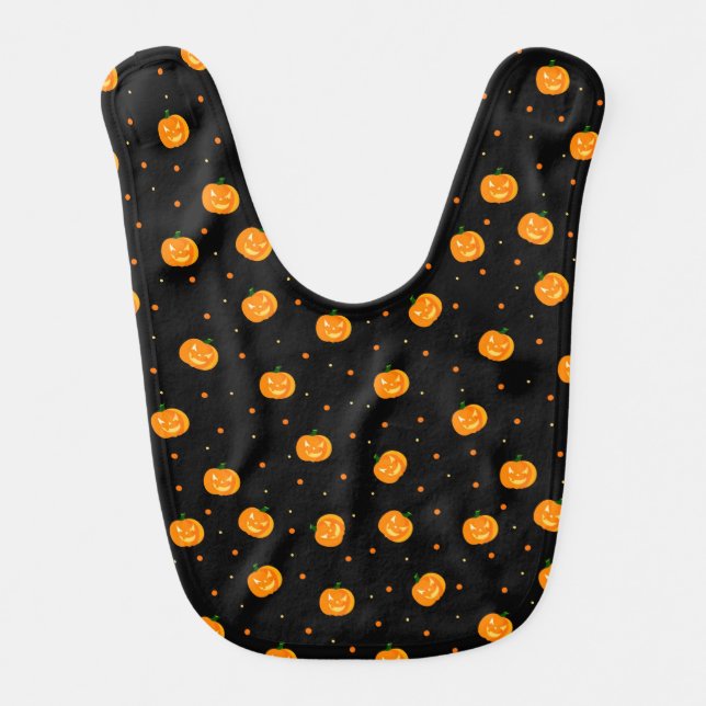 Pumpkin Rain Baby Bib (Front)