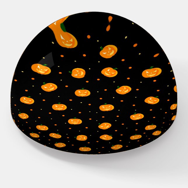 Pumpkin Rain Paperweight (Angled)
