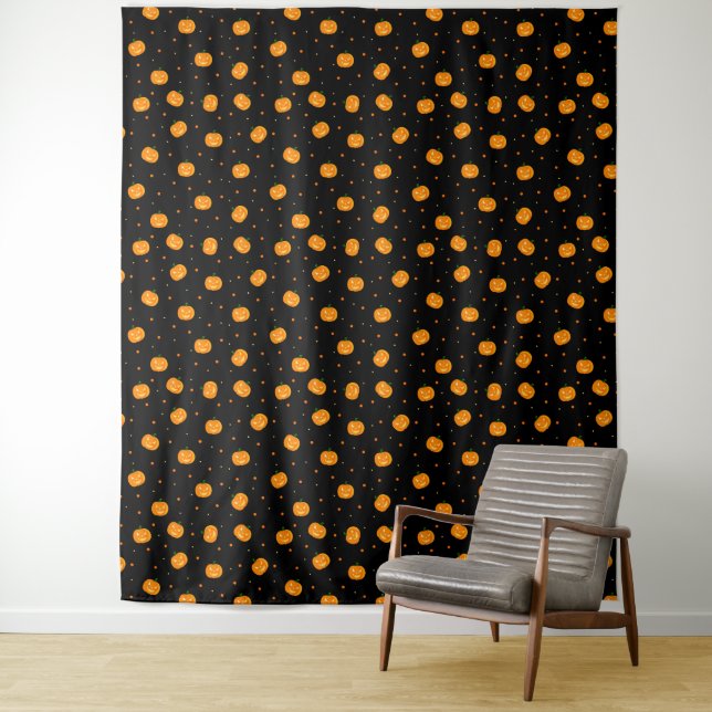 Pumpkin Rain Tapestry (In Situ)