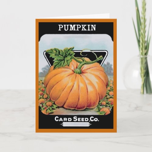 pumpkin retro card