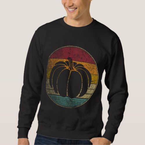 Pumpkin Retro Fruit Fall Autumn Halloween Pie Vint Sweatshirt