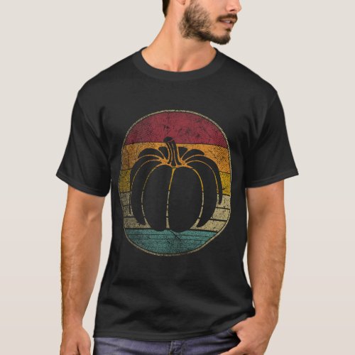 Pumpkin Retro Fruit Fall Autumn Halloween Pie Vint T_Shirt