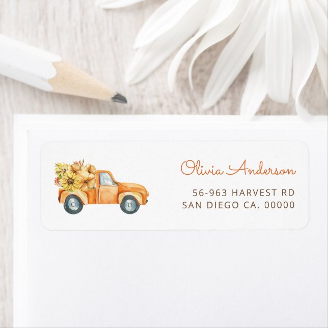 Pumpkin Return Address Label (Insitu)