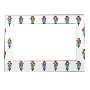 Pumpkin Rider on Mint Scooter Magnetic Frame