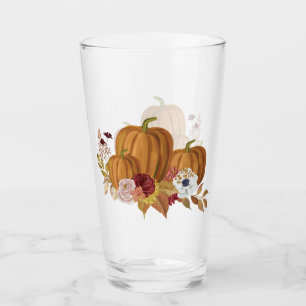 Pumpkin, roses and Magnolia Fall Colors Glass