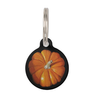 Pumpkin Round Pet Tag