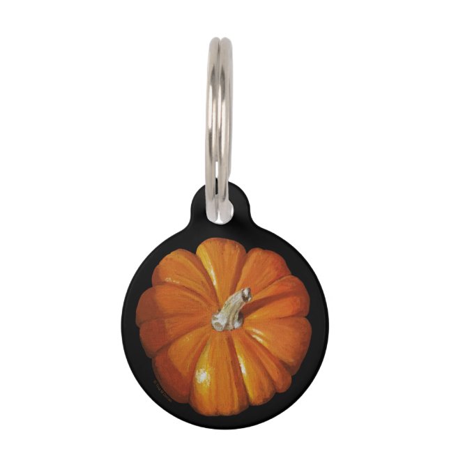 Pumpkin Round Pet Tag (Front)