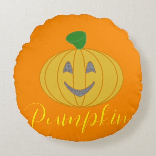 Pumpkin Round Pillow (Front)