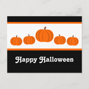 Pumpkin Row Halloween Postcard