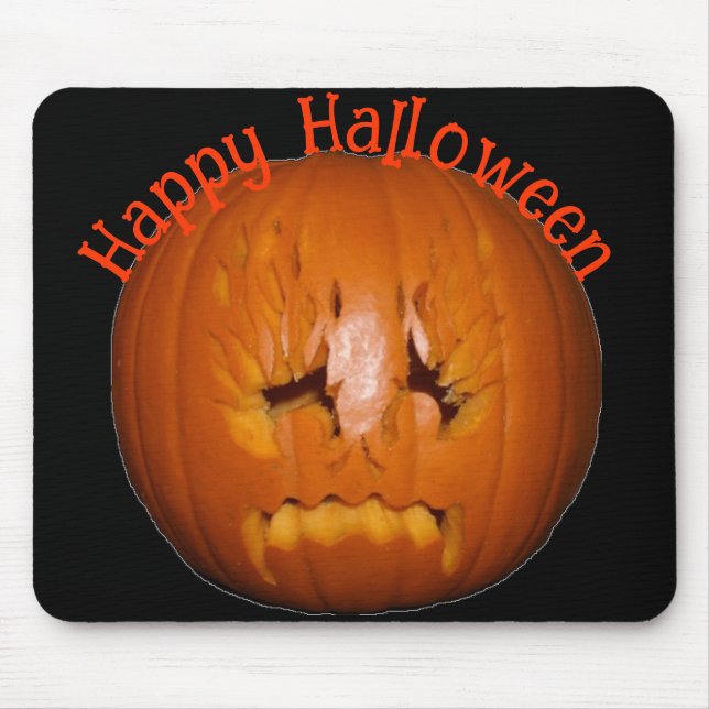 Pumpkin, Sad Flames Mouse Pad (Front)