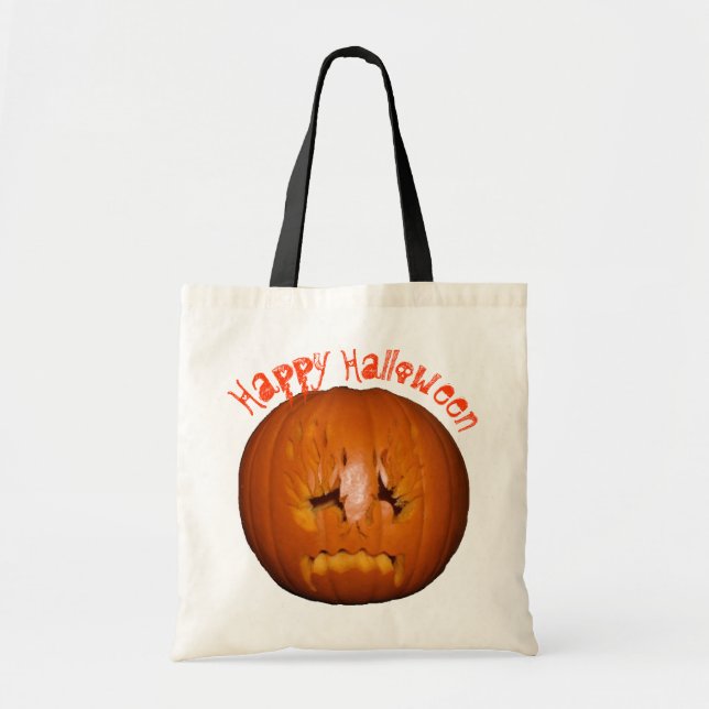 Pumpkin, Sad Flames Tote Bag (Front)