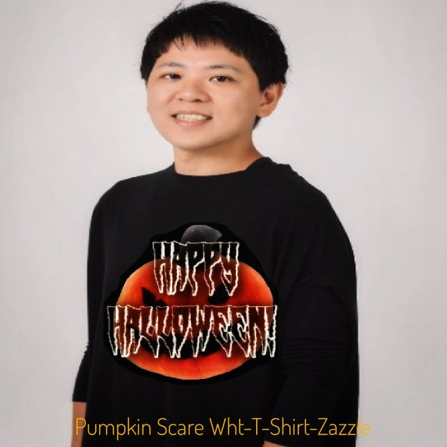 Pumpkin Scare-Wht T-Shirt (Creator Uploaded)