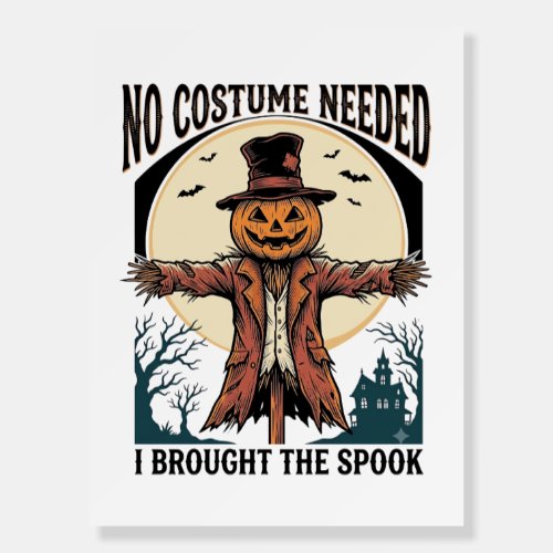 Pumpkin Scarecrow Shirt for Spooky Costume Humor Foam Board