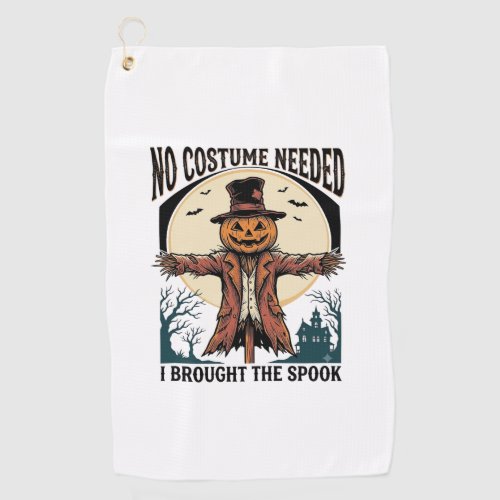 Pumpkin Scarecrow Shirt for Spooky Costume Humor Golf Towel