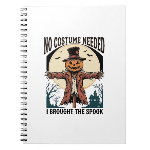 Pumpkin Scarecrow Shirt for Spooky Costume Humor Notebook