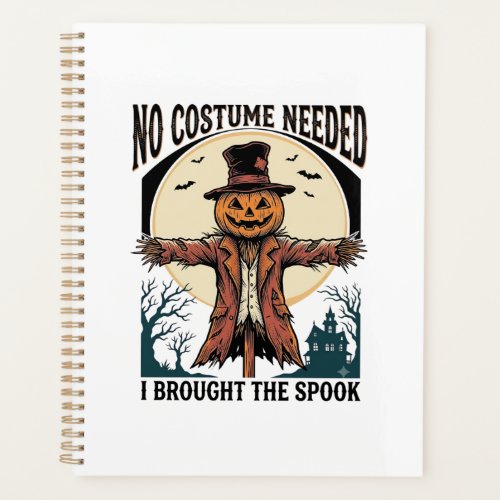 Pumpkin Scarecrow Shirt for Spooky Costume Humor Planner
