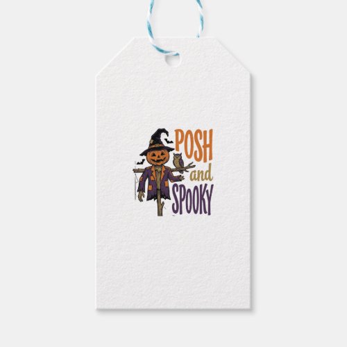 Pumpkin Scarecrow Shirt Vintage Engraving Hallowee Gift Tags