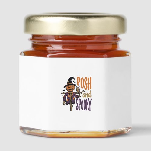 Pumpkin Scarecrow Shirt Vintage Engraving Hallowee Honey Jar Favors