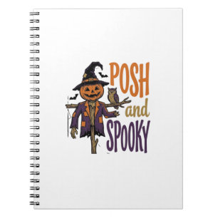 Pumpkin Scarecrow Shirt Vintage Engraving Hallowee Notebook