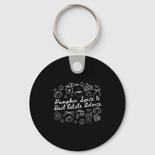 Pumpkin Sce & Real Estate Advice Realtor Hallo Keychain