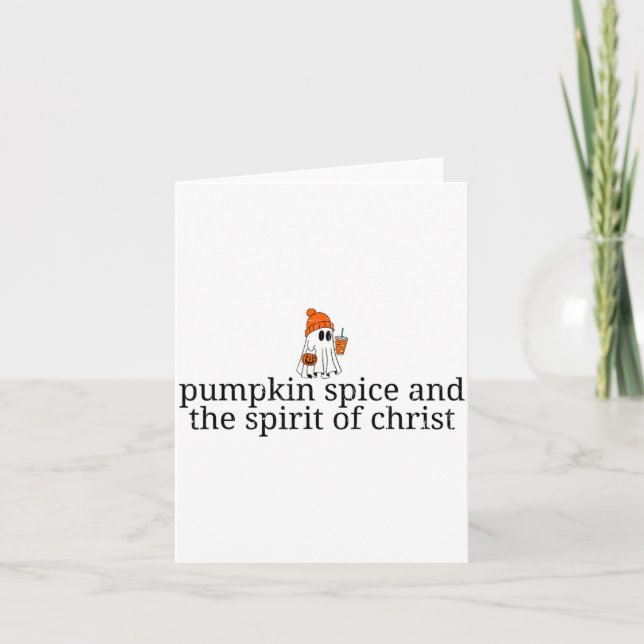 Pumpkin Sce And The Srit Of Christ, Christian Hall Card (Front)