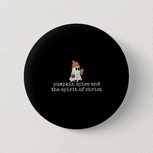Pumpkin Sce And The Srit Of Christ Christian Hallo Button (Front)