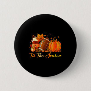 Pumpkin Sce Football Tis The Season Fall Thanksgiv Button