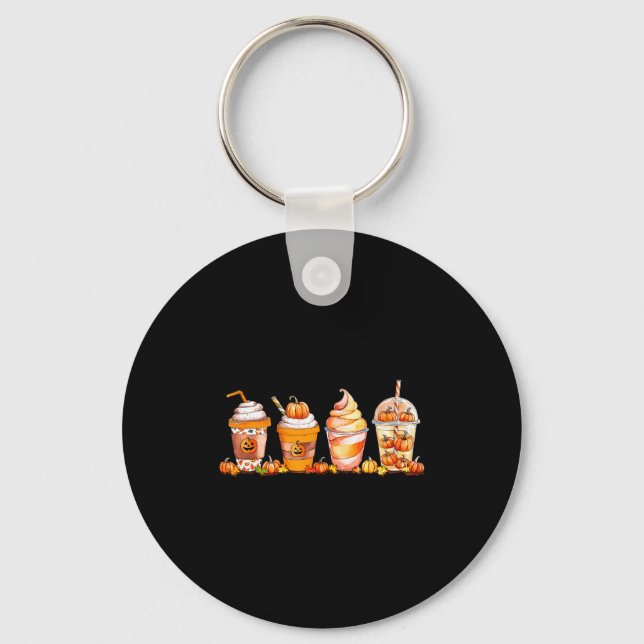 Pumpkin Sce Latte, Fall Coffee, Pumpkin Sce Thanks Keychain (Front)