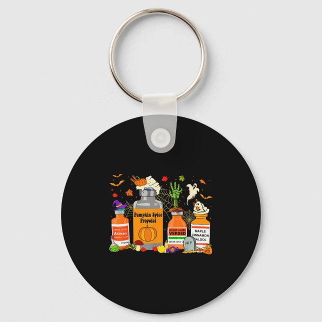 Pumpkin Sce Profol Ativan Versed Haldol Halloween  Keychain (Front)