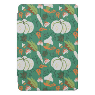 Pumpkin seamless pattern carrots and mushrooms iPad pro cover