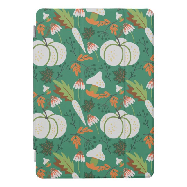 Pumpkin seamless pattern carrots and mushrooms iPad pro cover (Front)