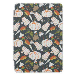 Pumpkin seamless pattern floral black and white iPad pro cover