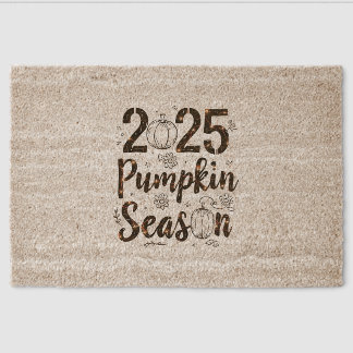 Pumpkin Season 2025 – Cozy Autumn Welcome Fiber Doormat