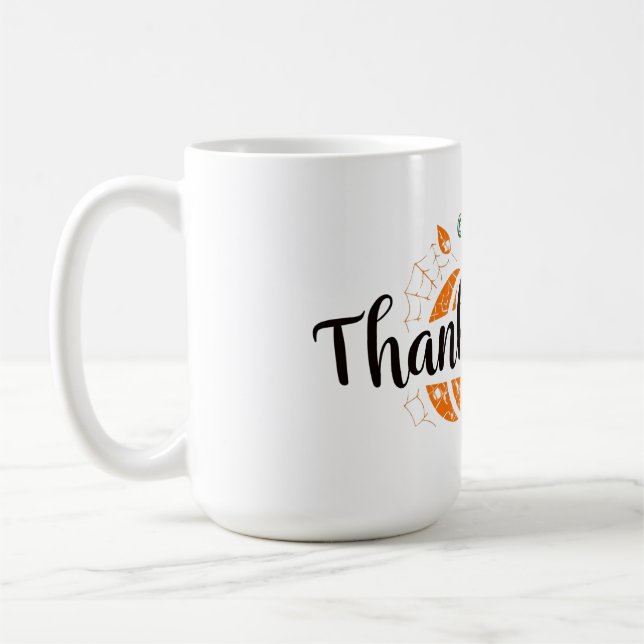 Pumpkin Season 2025 – Cozy Thanksgiving Coffee Mug (Left)