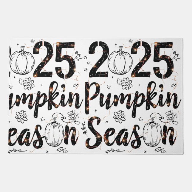 Pumpkin Season 2025 Doormat – Cozy Autumn Welcome (Front)