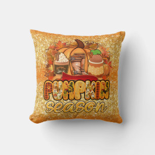 Pumpkin Season Autumn Customize Color Throw Pillow