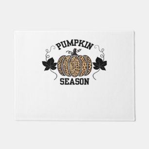Pumpkin Season Cheetah Print Pumpkin Fall Design Doormat